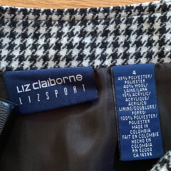 vintage wool blend houndstooth wrap skirt - Picture 4 of 5